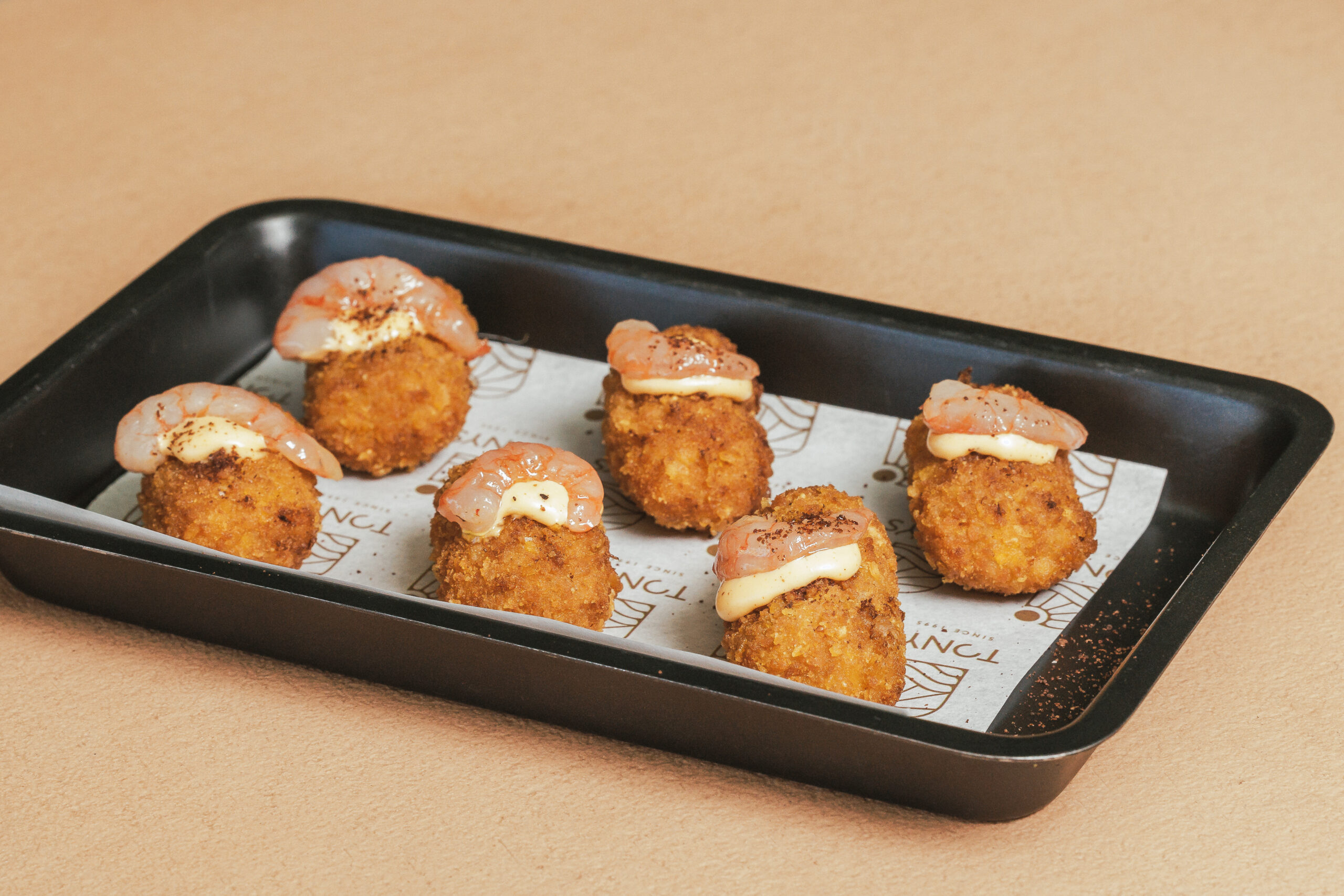 White prawn croquettes