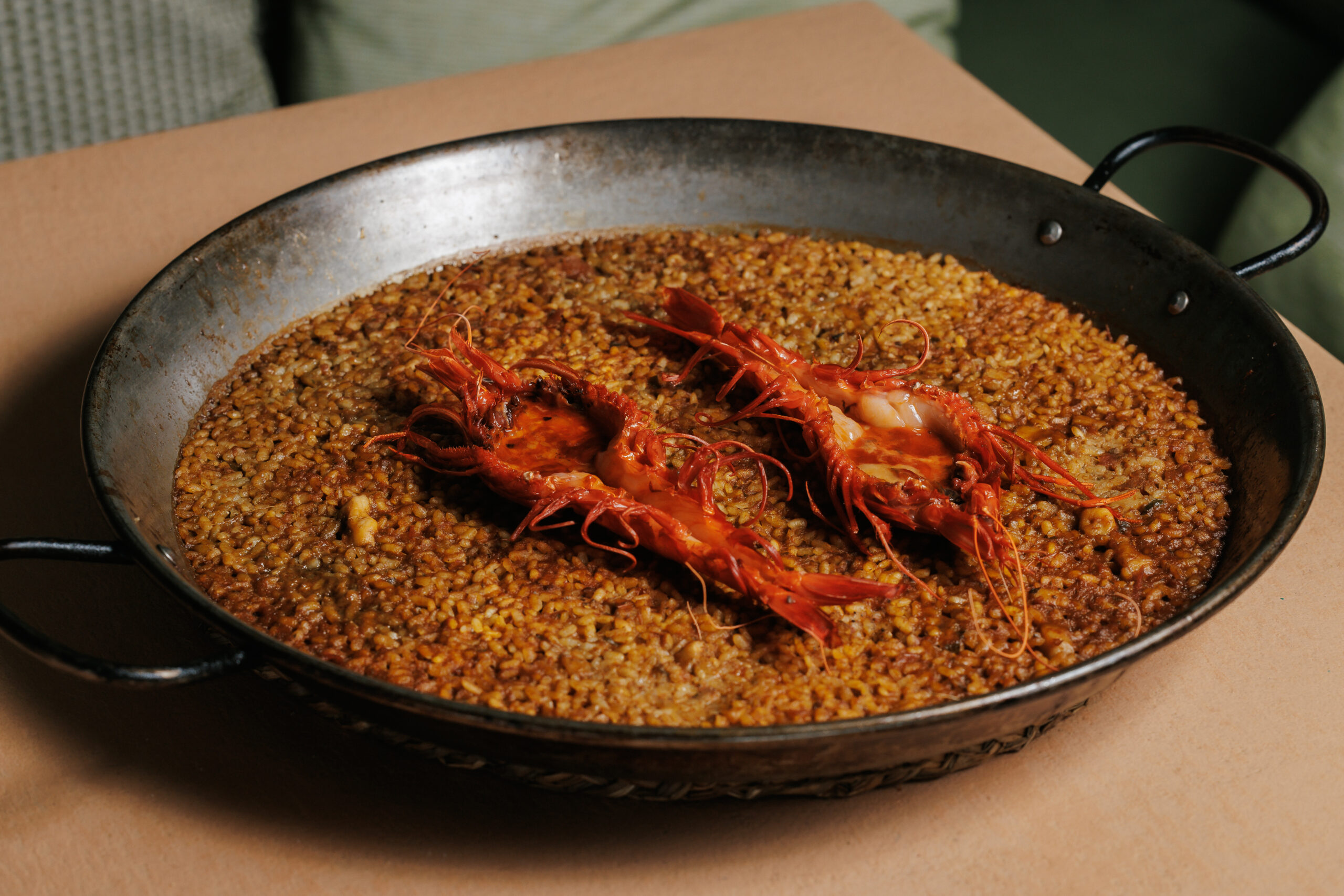 Scarlet prawn rice
